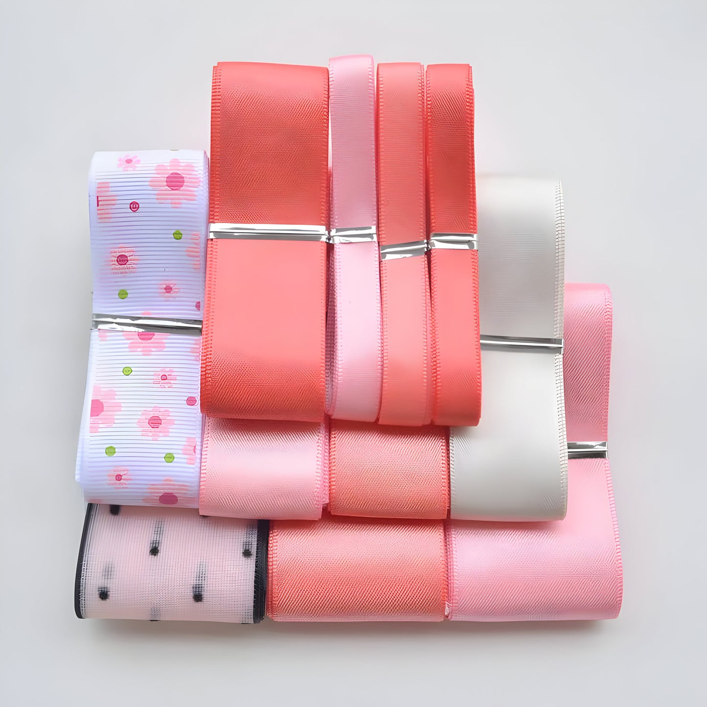 Zalveno Roze Set 1 / 11-12 meter totaal Fashion Ribbon Set - Ontdek je Stijlvolle Zelf!