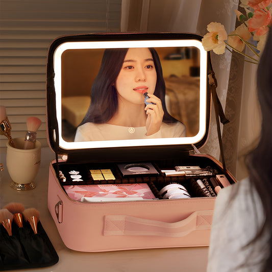 Solaris LED Make-Up Koffer - Jouw Draagbare Make-up Studio!