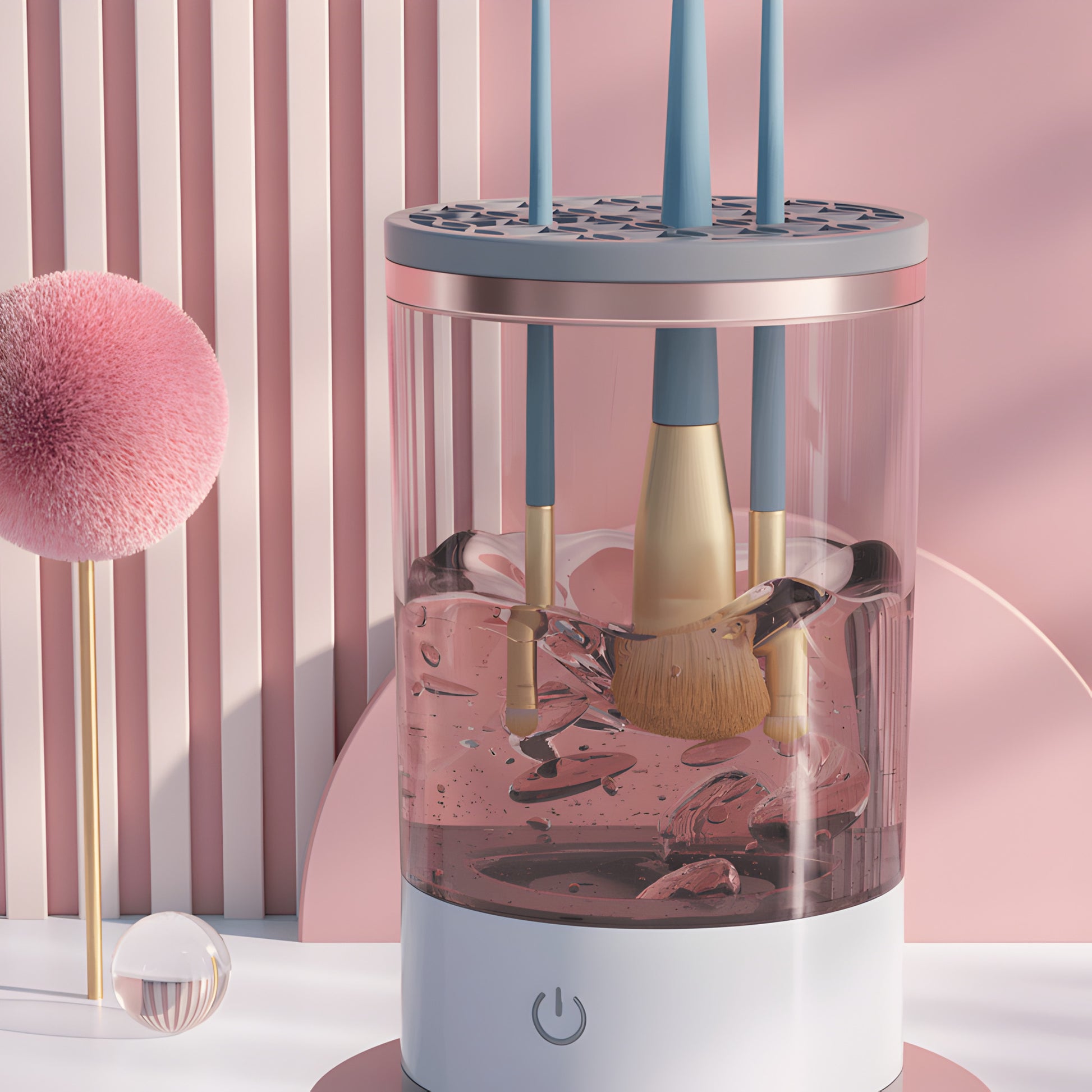 Zalveno Wit Automatische Make-Up Borstel Reiniger