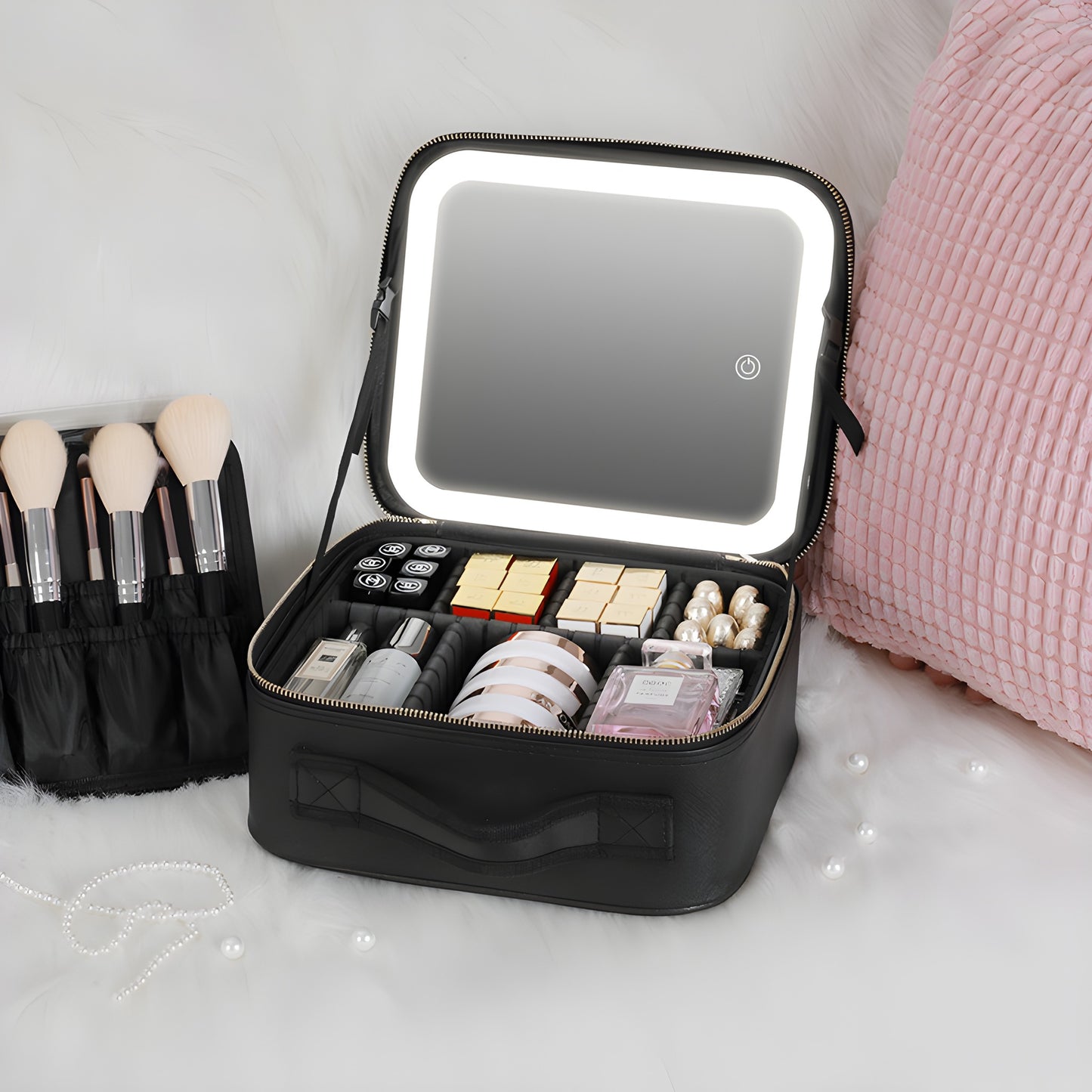 Solaris LED Make-Up Koffer - Jouw Draagbare Make-up Studio!